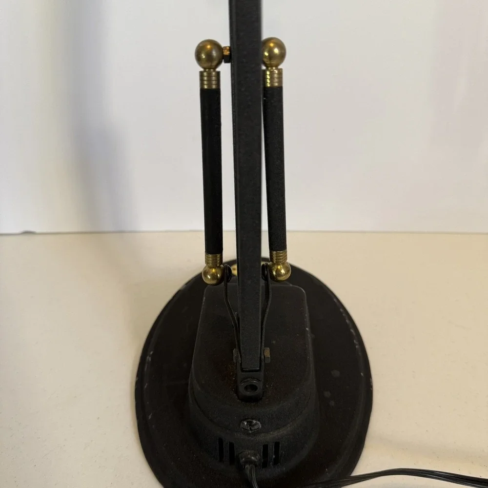 Dynasty Classics Articulated Neck Black Office Desk Lamp Adjustable Tested Works